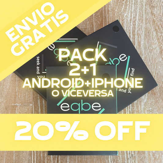 eqbeTag Pack 3 Mix iPhone y Android - Localizadores Smart